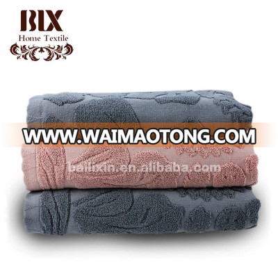 cotton waffle weave deco bianca luxury bath towel with jacquard for USA